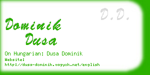 dominik dusa business card